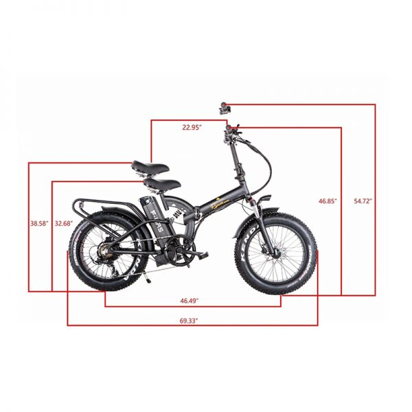 Bpm Bikes F15 Rs 1000w Folding Fat Tire Electric Bike